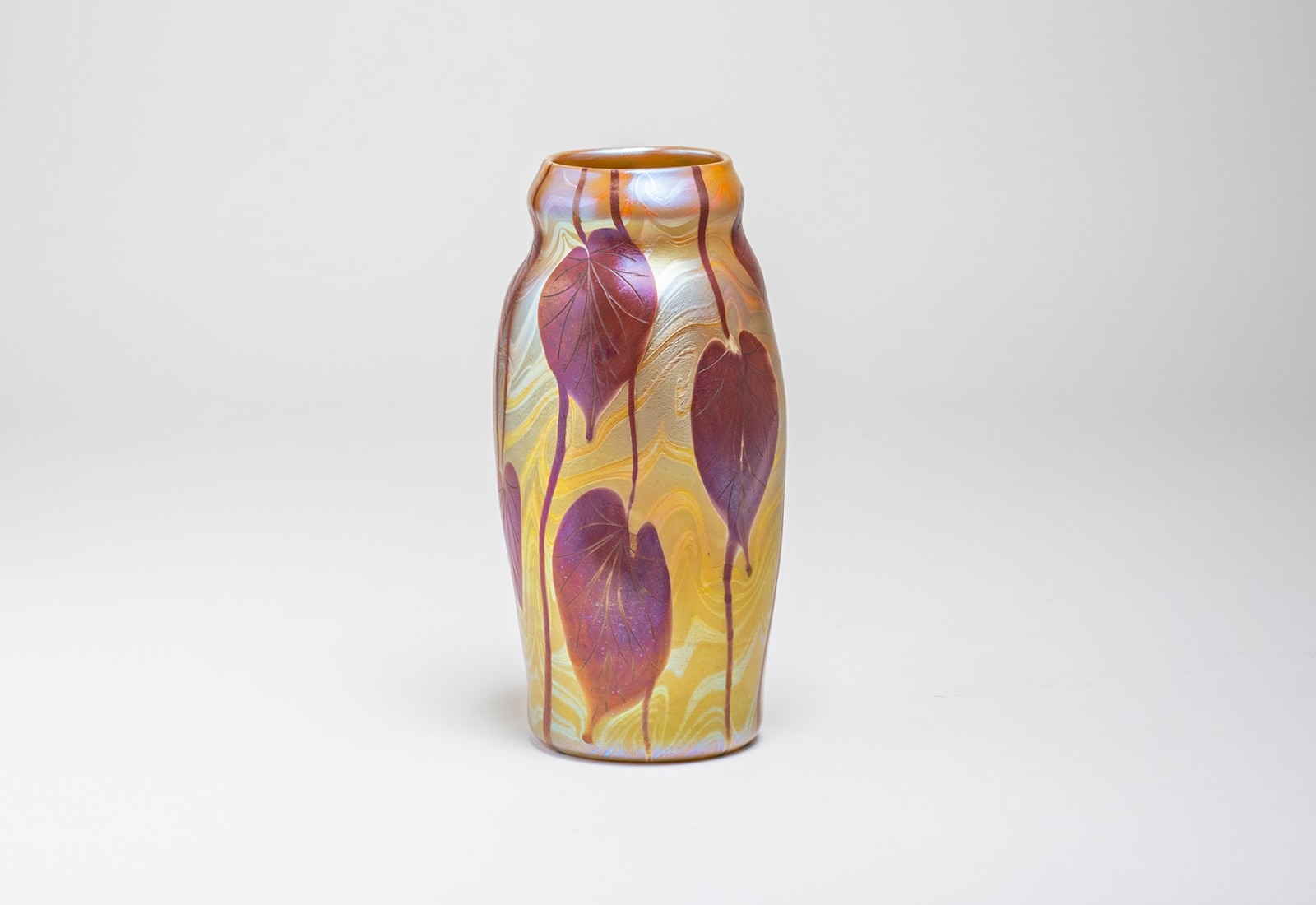 Carved Iridescent Vase