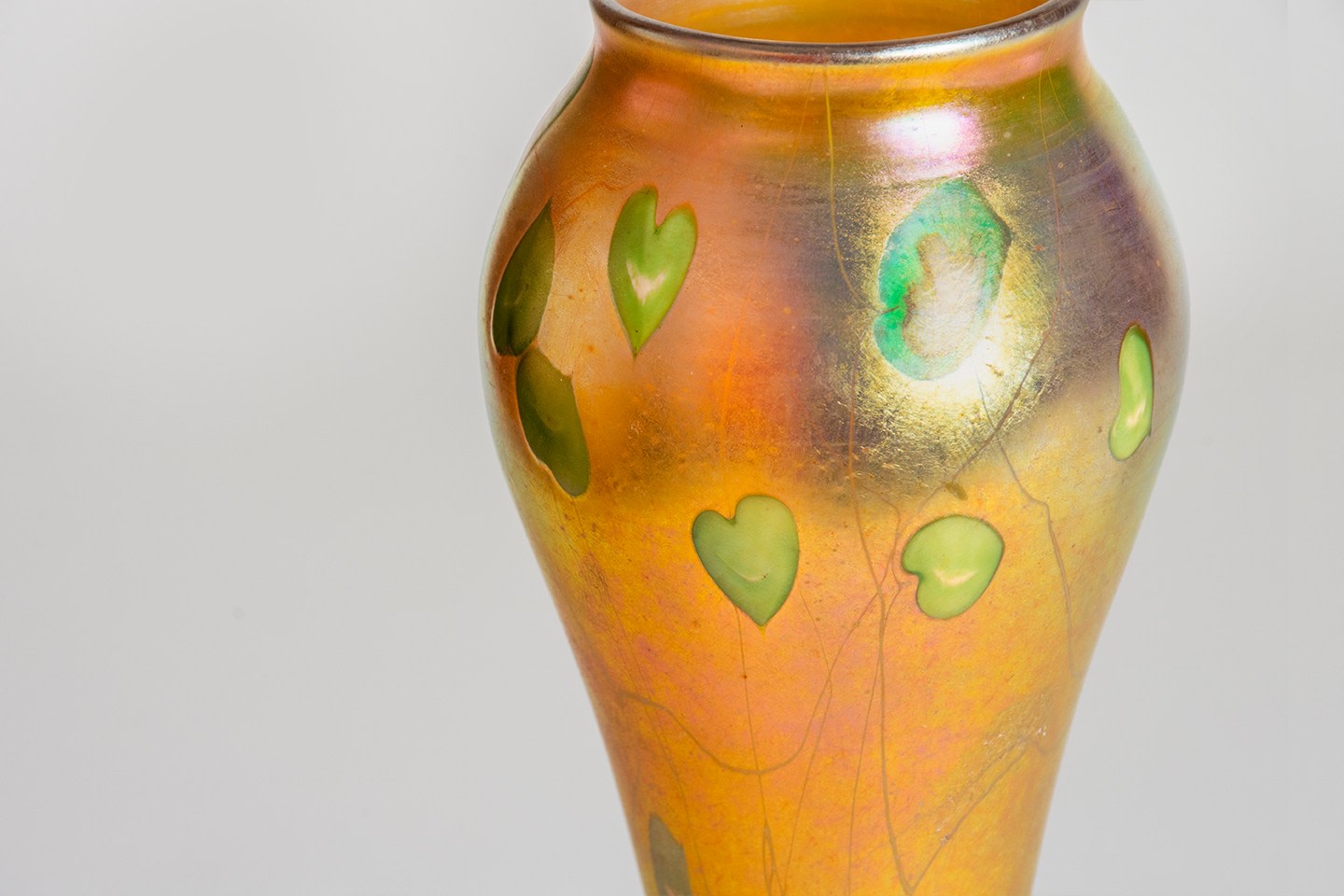 Decorated Favrile Glass Flower Form Vase