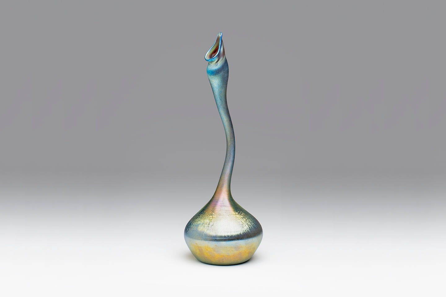 Blue Iridescent Favrile Glass &quot;Rosewater Sprinkler&quot;