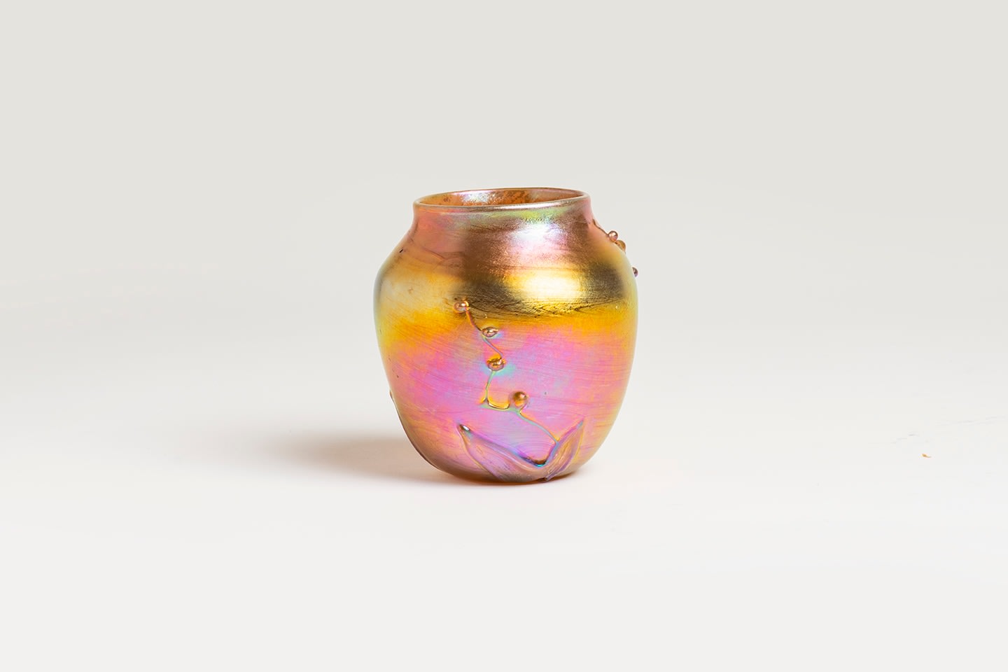 Early Favrile Glass Vase with Applied Decoration