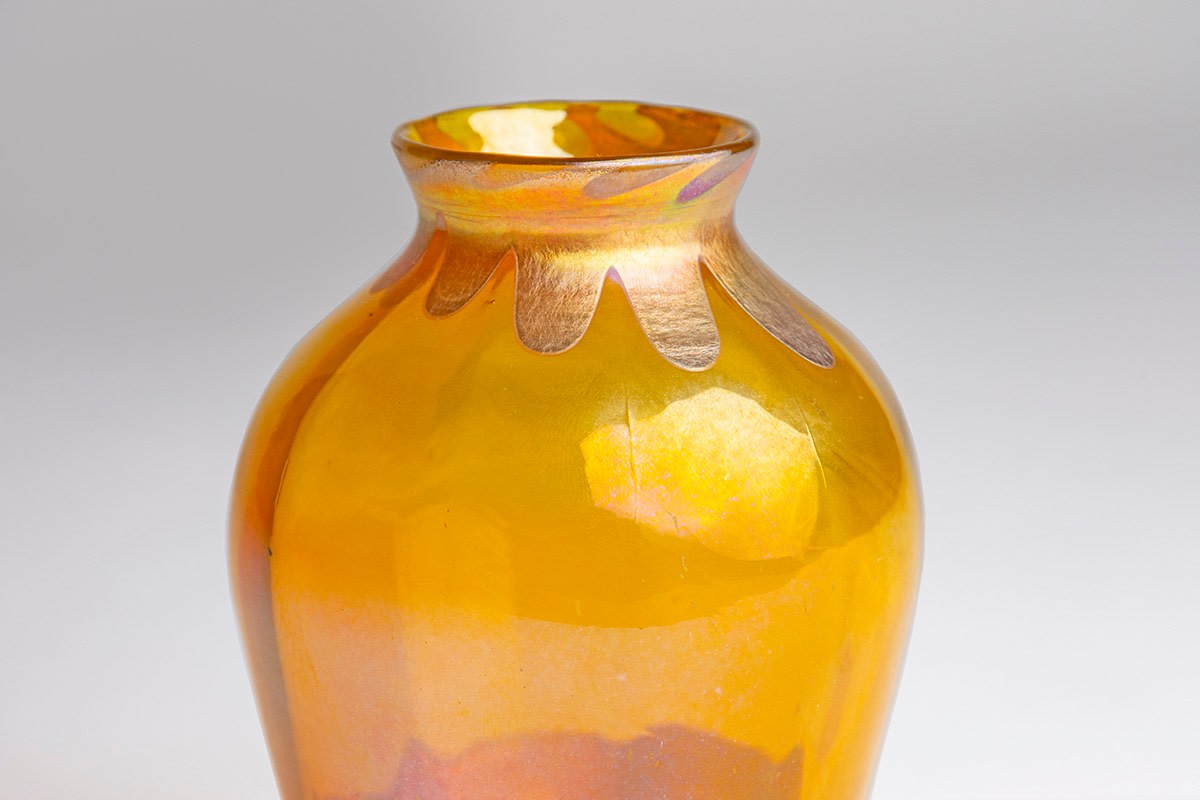 Early Decorated Favrile Glass Cabinet Vase