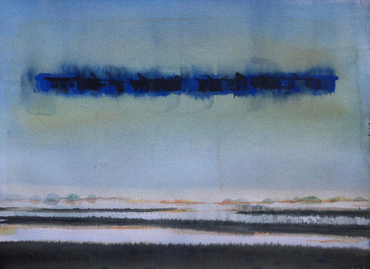 Sujith S.N. Untitled (2), 2021 Watercolor on paper 11 x 15 in