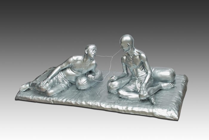 Debanjan Roy INDIA SHINING VII 2009 Fiberglass and Photographic print 48 x 36 x 108 in. (sculpture) 42 x 60 in. (photograph) edition 1/5