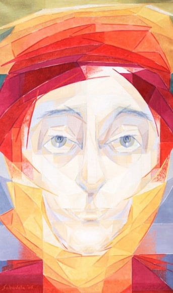 RED MANTLE 2006 Oil paint on canvas 60 x 36 in.