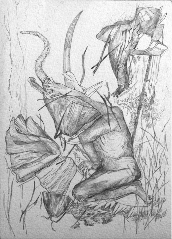 Swagata Bhattacharyya Work No. 5N (Untitled), 2022 Graphite on paper 8.27h x 5.83w in