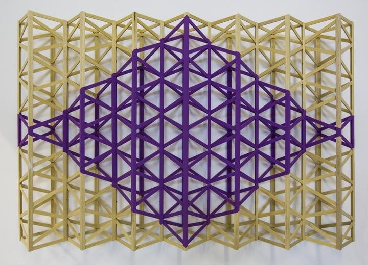 Rasheed Araeen JAAMNI (PURPLE DIAMOND) 1971 (2014) Wood and paint 31 x 47 x 7 in