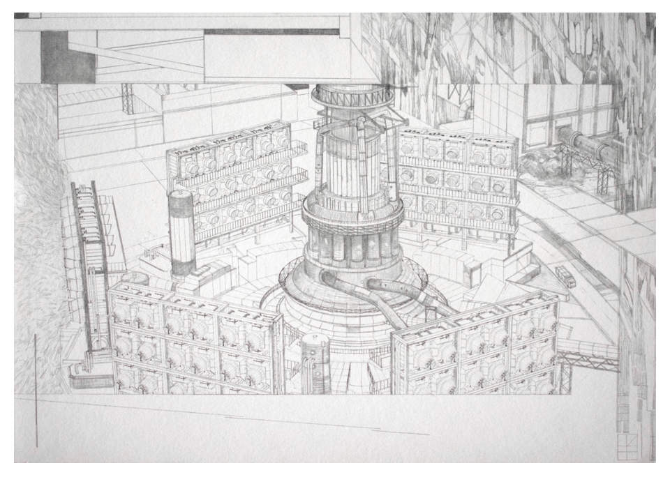 Swagata Bhattacharyya Work No. 3 (Untitled), 2022 Graphite and print on paper 8.27h x 11.69w in