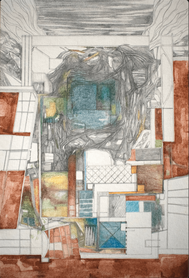 Swagata Bhattacharyya Work No. 5A (Untitled), 2022 Watercolor and graphite on paper 8.27h x 5.83w in