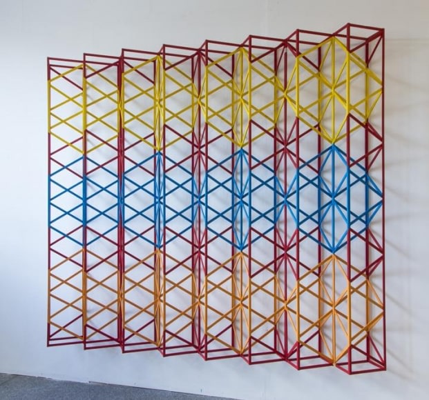 Rasheed Araeen PEHLI SI MUHABUT 1971 (2014-15) Wood and paint 73 x 84 x 10 in