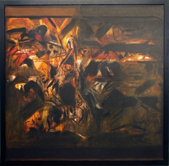 S.H Raza La Terre 1980 Acrylic on canvas 51.5 x 51.5 in.