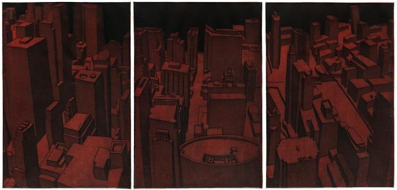 Damon Kowarsky CHICAGO [NIGHT] 2012 22 X 46 cm.
