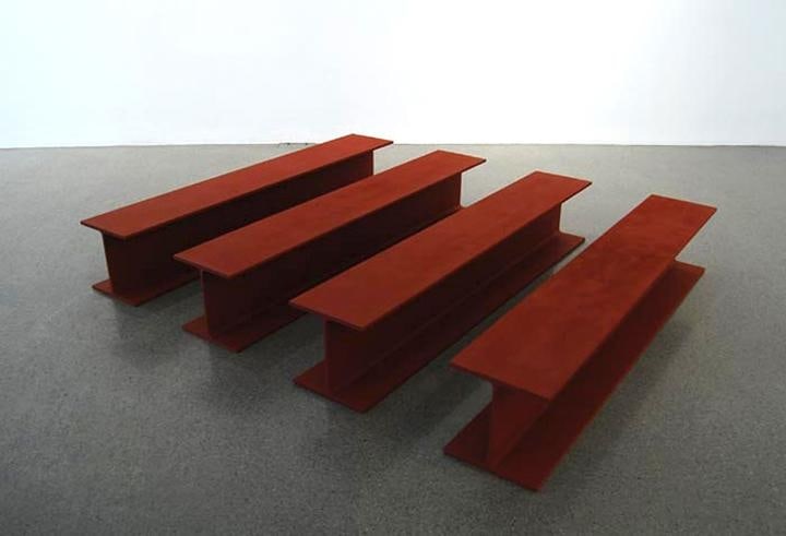 Rasheed Araeen SCULPTURE NO 1 1965 Steel and paint 12 x 12 x 72 in. (x4)