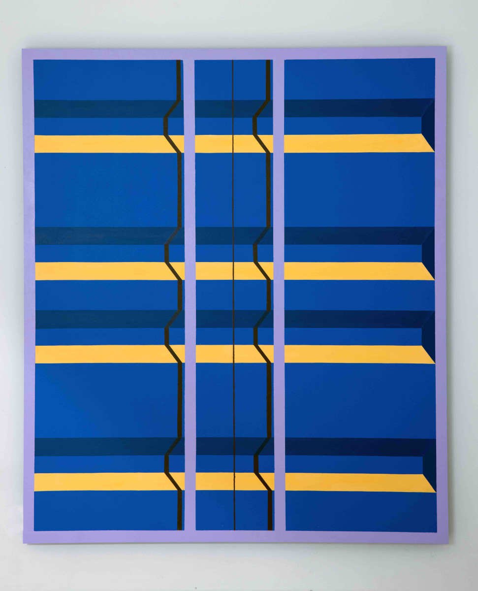 Seher Naveed  Door 1, 2021  Paint on HDF  48 x 56 in