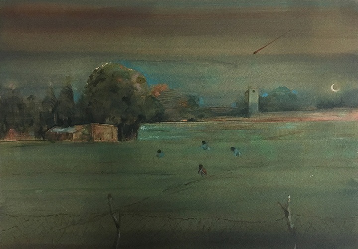 Sujith S.N., Untitled 4, 2018, Watercolor on paper, 10.50 x 14.50 in
