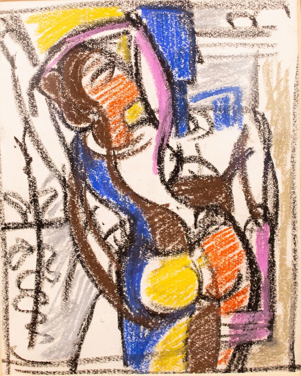 Biren De, Untitled Sketch (Woman Stretching), Circa 1960