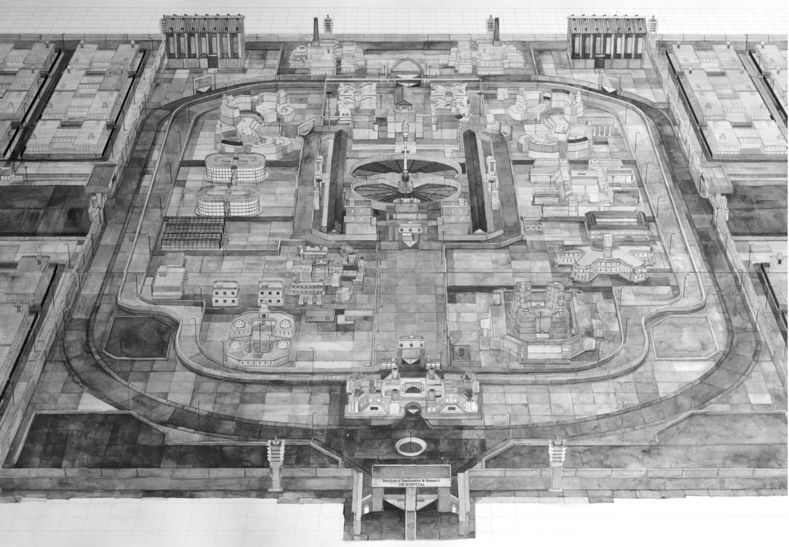 Swagata Bhattacharyya Re edu (A), 2022 Graphite and print on paper 24h x 35w in