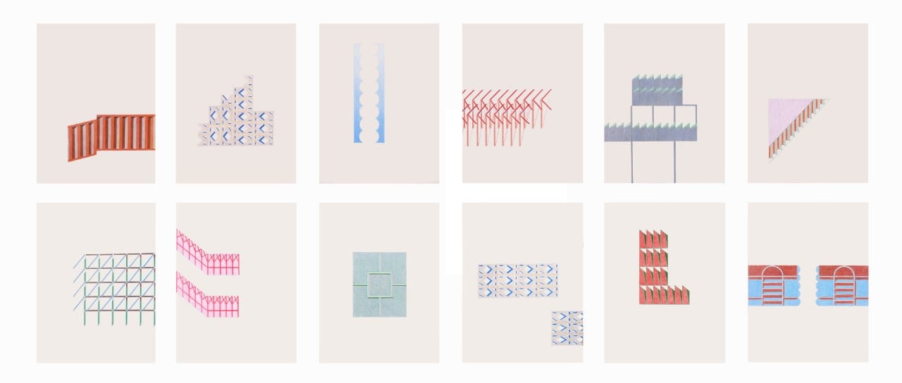 Seher Naveed Studies of Fragments (12), 2021 Pencil on paper 11.75 x 8.75 in