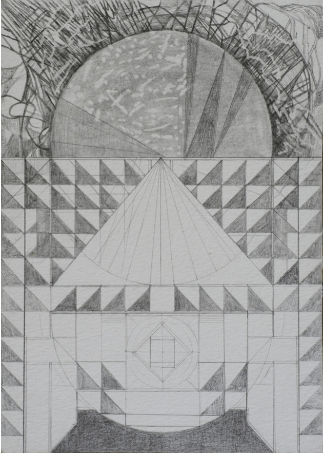 Swagata Bhattacharyya Work No. 5T (Untitled), 2022 Graphite on paper 8.27h x 5.83w in