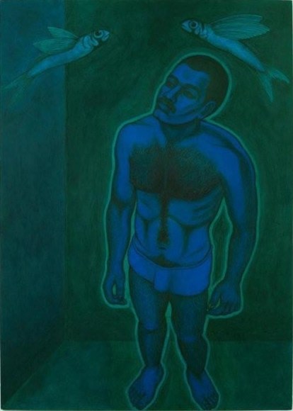 Anwar Saeed Dreams Involving Water 2009 Acrylics and charcoal on paper 39 x 28 in NFS