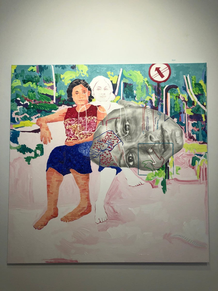 Between the Sky and the Earth 3, 2025, Graphite, acrylic, oil on canvas