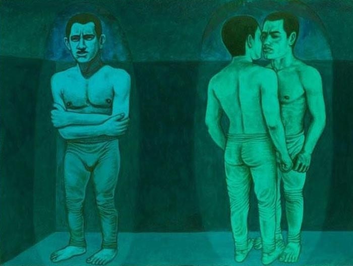 Anwar Saeed Together or Otherwise II 2010 Acrylic on paper 22 x 30 in NFS