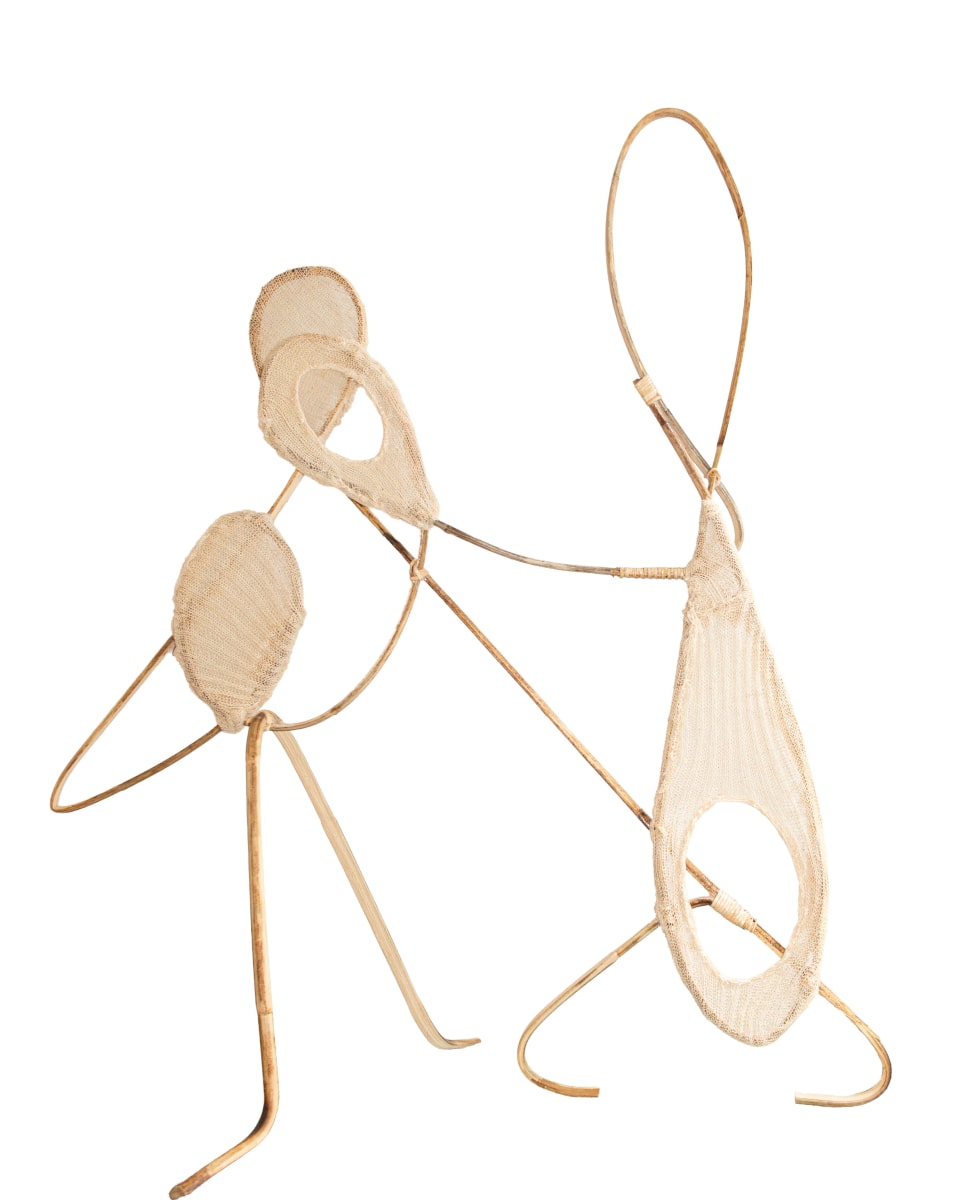 foraging memory, 2025, Kala cotton, bamboo 