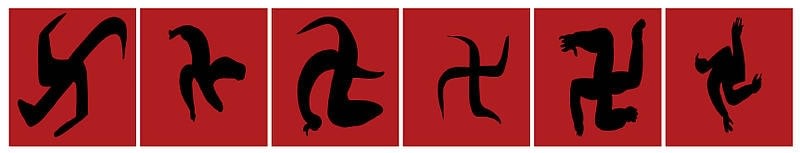 GOOD, BAD AND UGLY 2008 Acrylic on paper 9.5 x 13 in. each (in six parts)