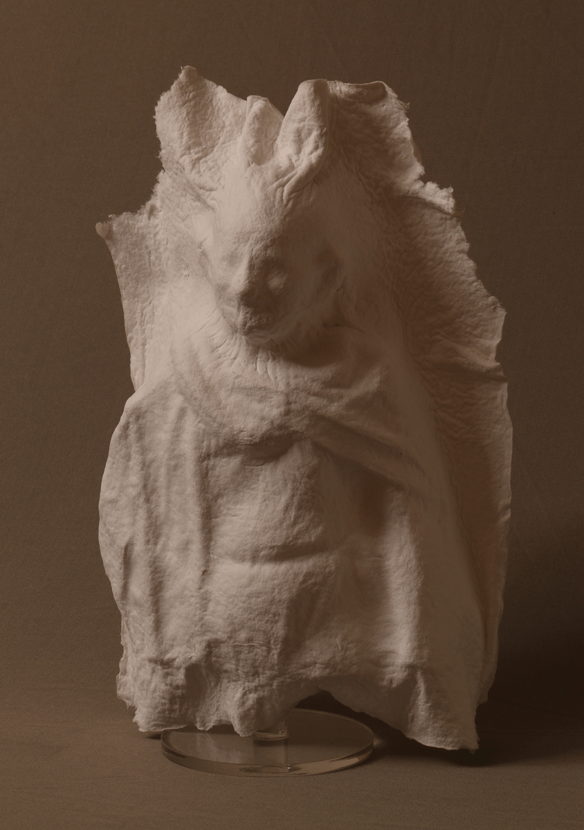 Ravikumar Kashi Shroud of Bapu - 7, 2020 Cast cotton rag pulp 11h x 8w x 3d in