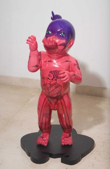 I AM FIXED 2008 Fiberglass, wood and acrylic 39.5 x 22 x 23 in.