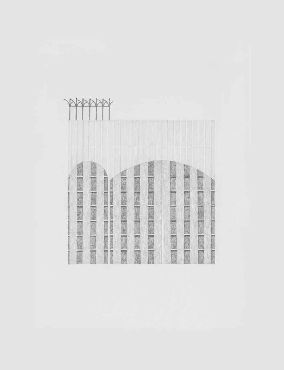 Seher Naveed Contraption 6, 2021 Graphite on paper 15.75 x 11.75 in