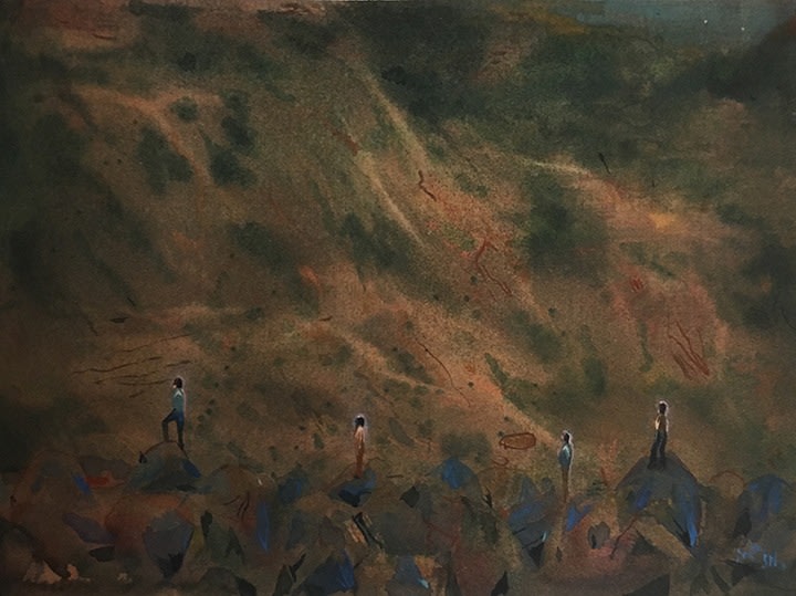 Sujith S.N., Untitled 5, 2018, Watercolor on paper, 10.50 x 14.50 in