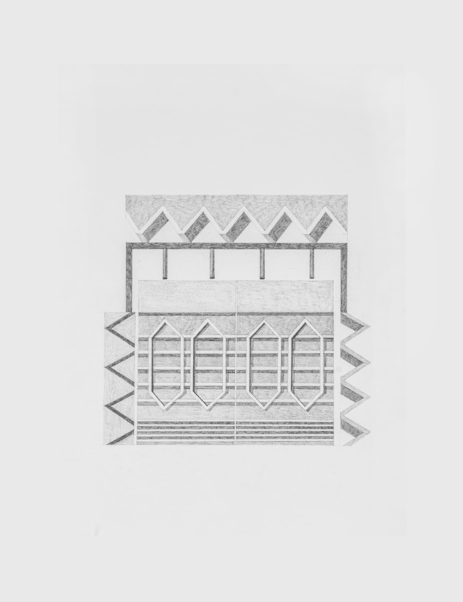 Seher Naveed Contraption 7, 2021 Graphite on paper 15.75 x 11.75 in