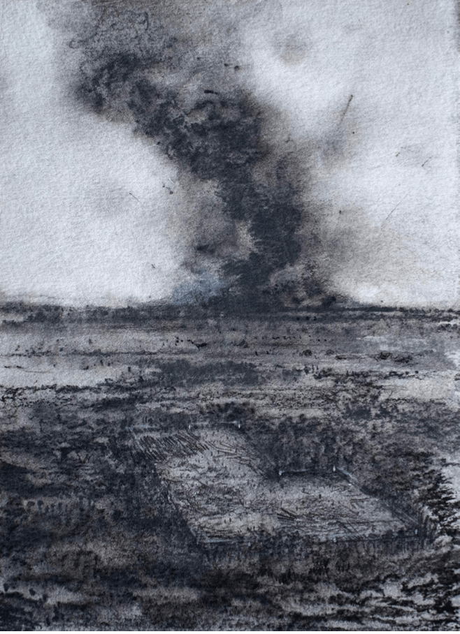 Swagata Bhattacharyya Work No. 5D (Untitled), 2022 Graphite on paper 8.27h x 5.83w in