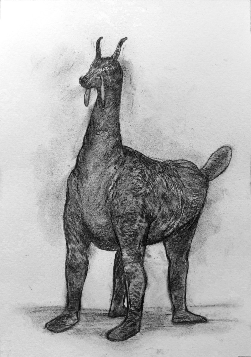 Swagata Bhattacharyya Dr (1), 2022 Charcoal on paper 11.75h x 8.25w in