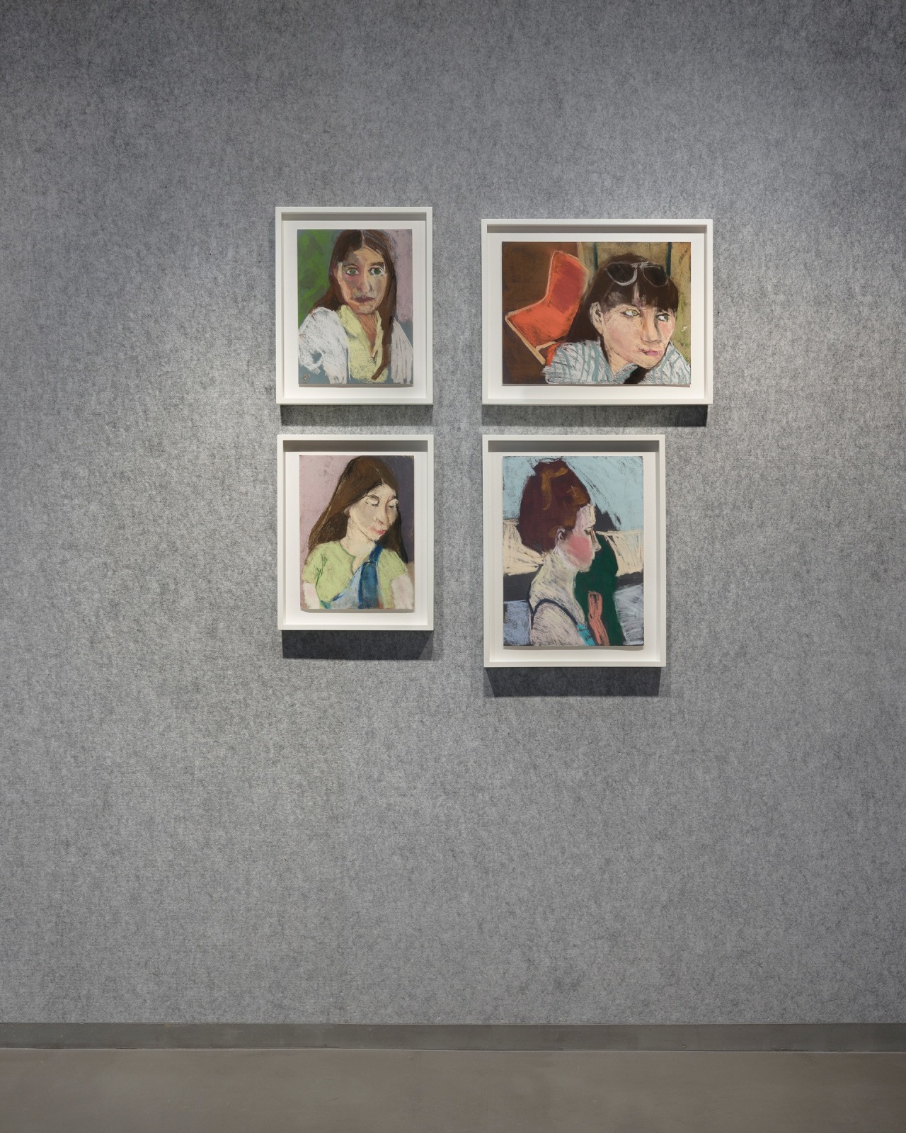 Chantal Joffe,&nbsp;Teenagers, Installation view, Lehmann Maupin, Seoul, 2020