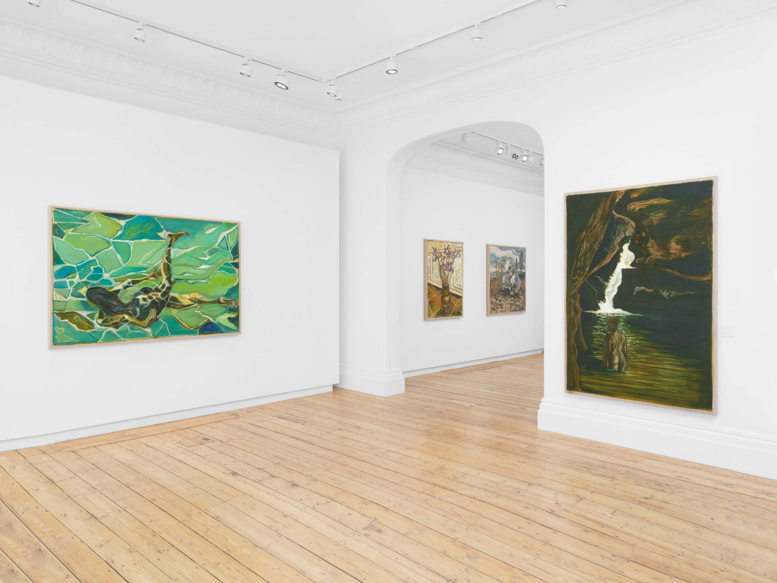 Billy Childish:&nbsp;where the black water slid, Installation View