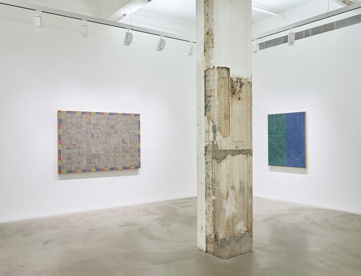 McArthur Binion,&nbsp;Hand:Work:II, Installation view at Lehmann Maupin, Hong Kong