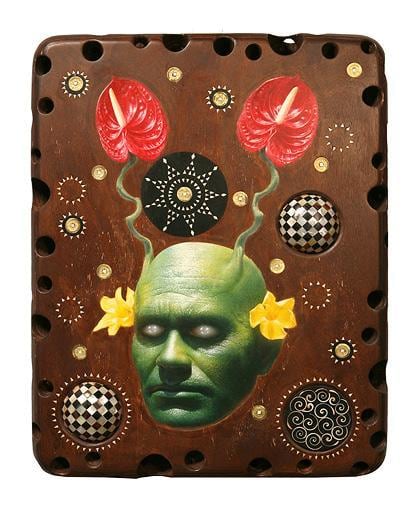 Ashley Bickerton Green Head with Inlay 2, 2007