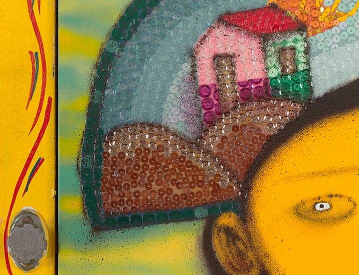 OSGEMEOS &Eacute; hora de dan&ccedil;ar break (It&#039;s time for some break dance) (detail), 2015