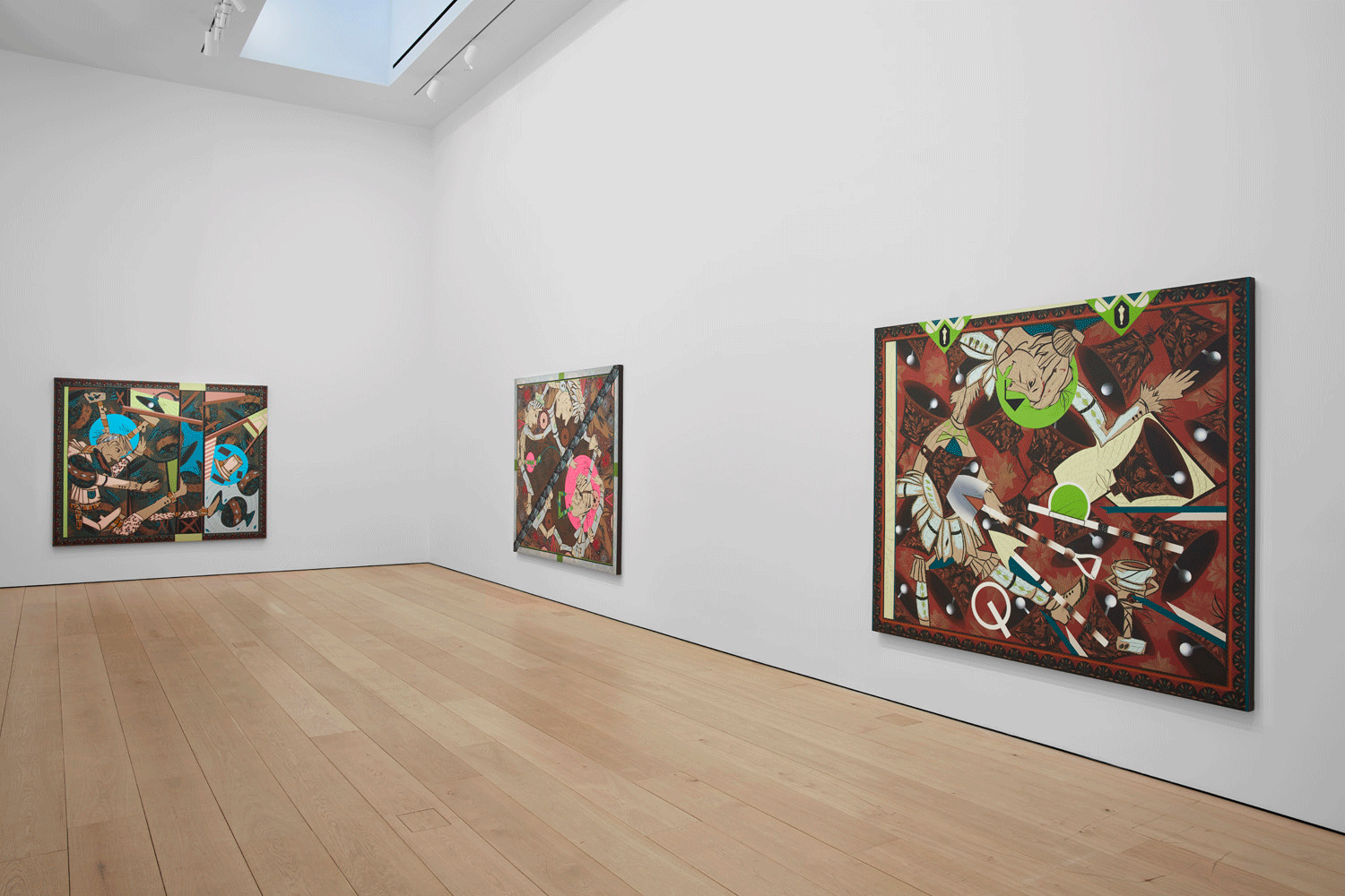 Lari Pittman,&nbsp;Found Buried, Installation view, Lehmann Maupin, New York, 2020