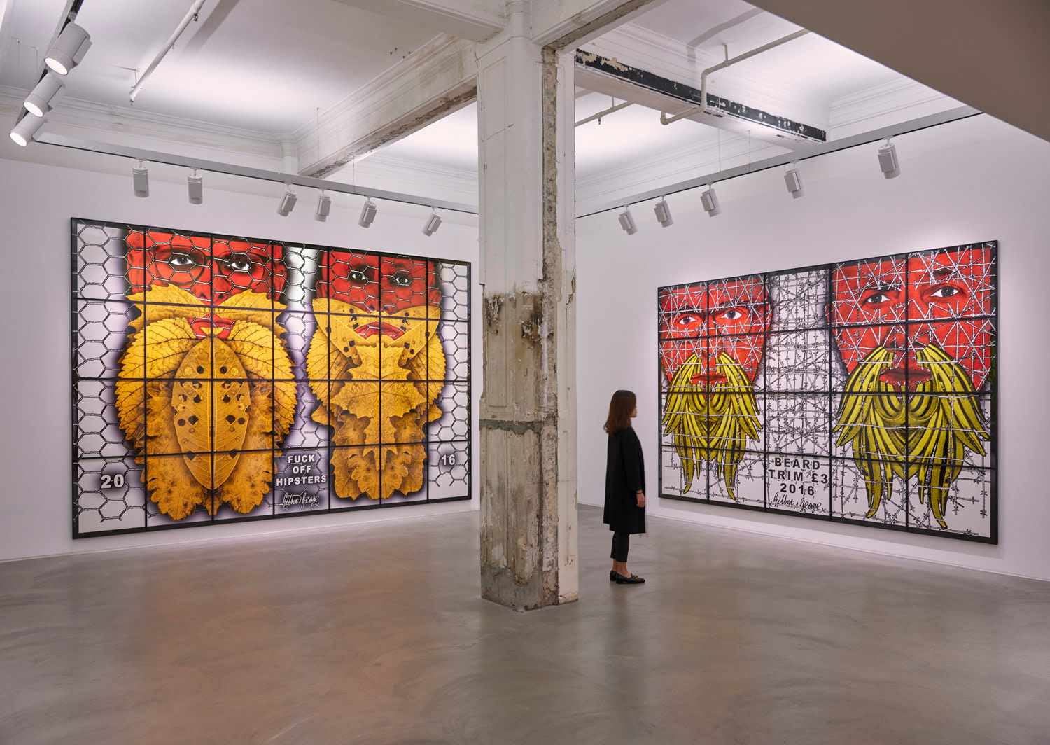 Gilbert &amp;amp; George,&nbsp;THE BEARD PICTURES, Installation view, Lehmann Maupin Hong Kong