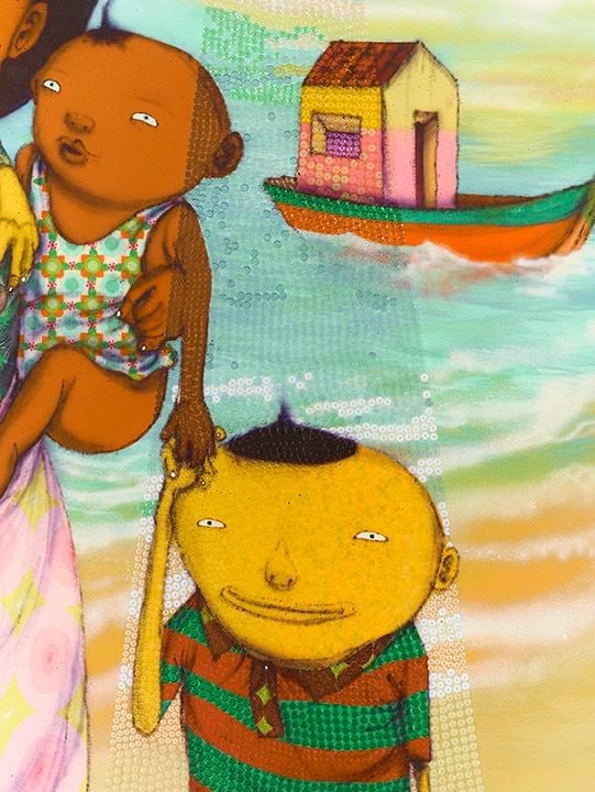 OSGEMEOS O anjo abduzido (The abducted angel) (detail), 2015