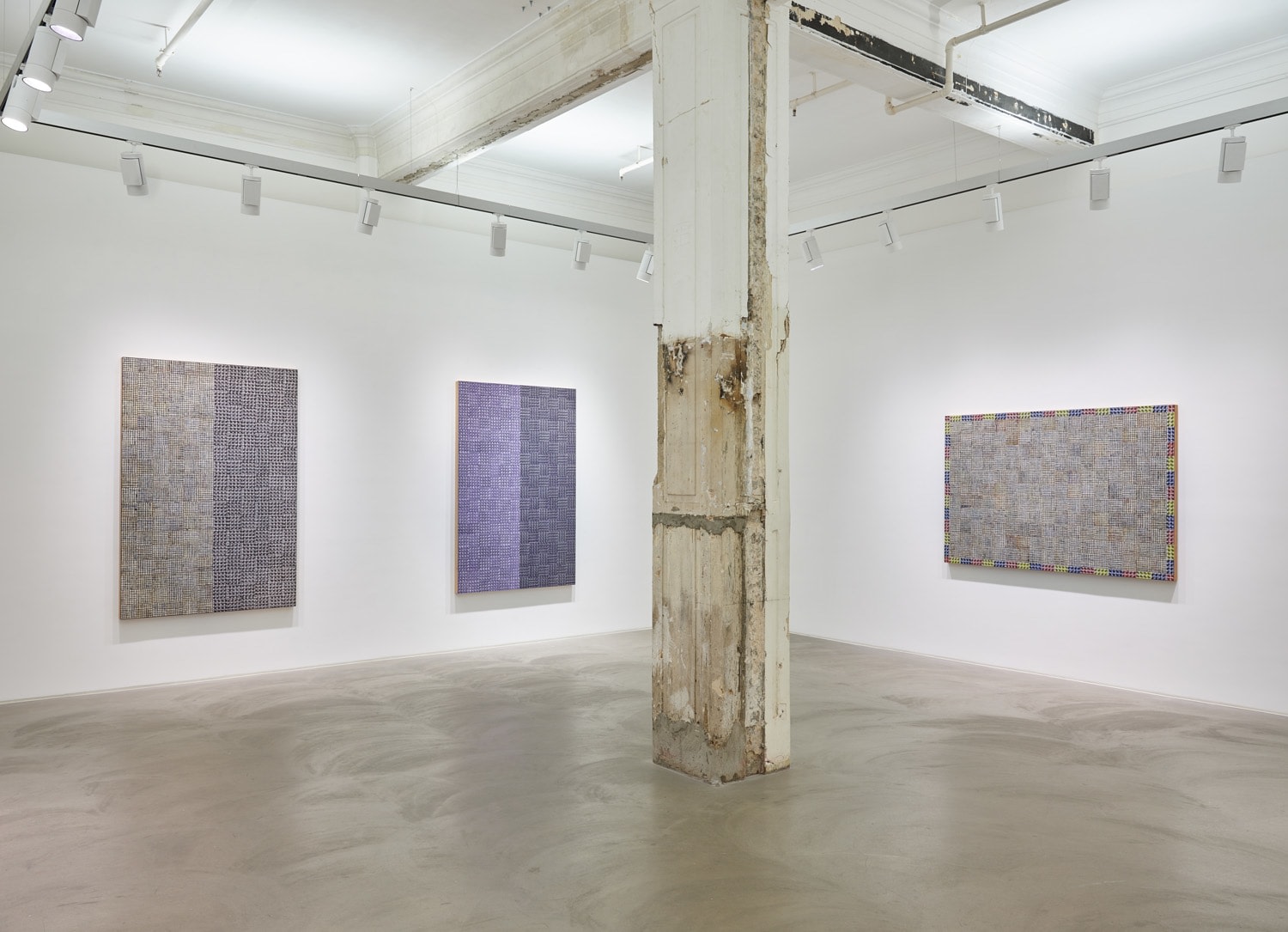 McArthur Binion,&nbsp;Hand:Work:II, Installation view at Lehmann Maupin, Hong Kong