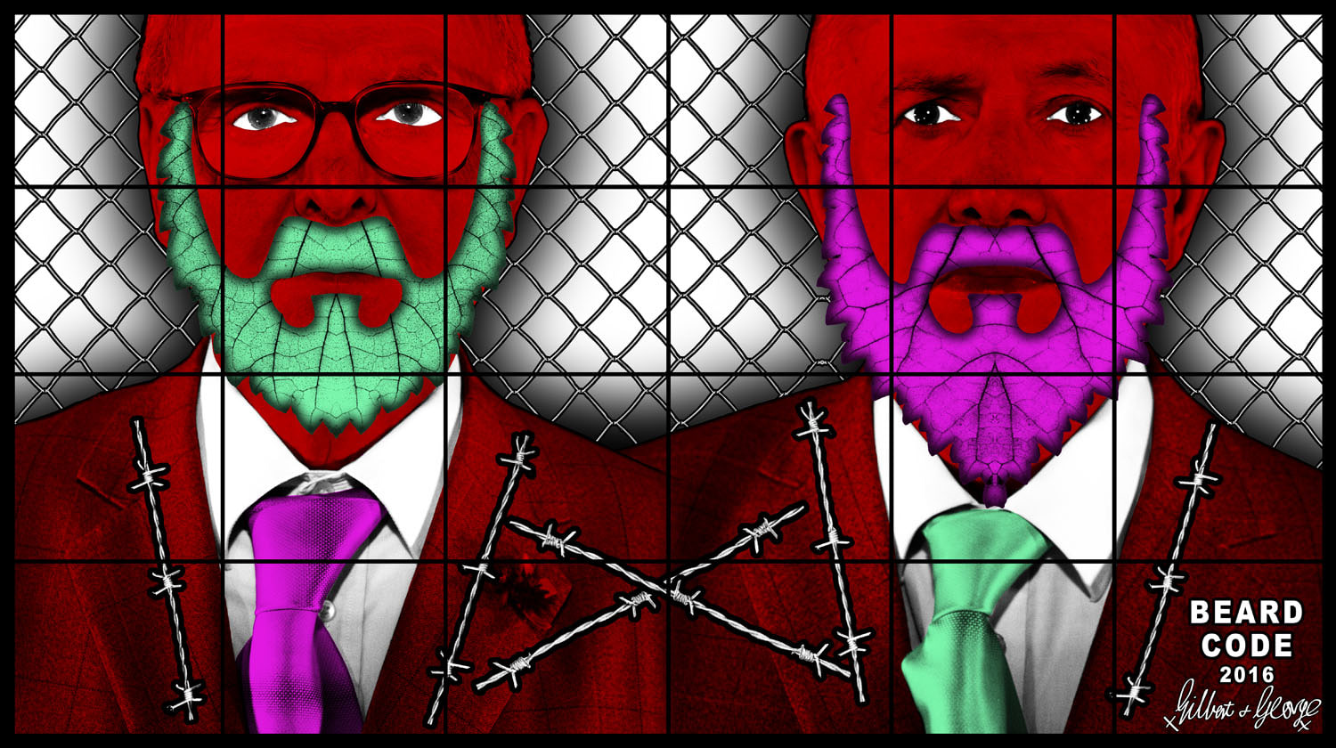 GILBERT &amp;amp; GEORGE, BEARD CODE, 2016