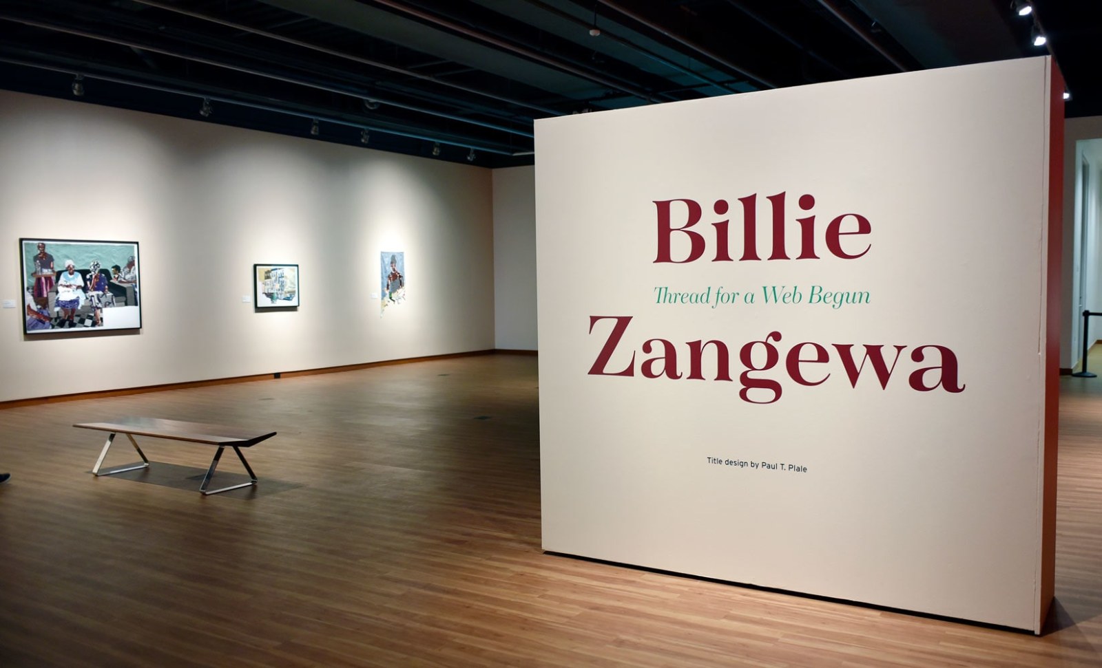 Billie Zangewa: Thread for a Web Begun, Installation view at Harvey B. Gantt Center for African-American Arts + Culture, Charlotte, North Carolina