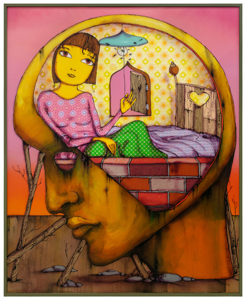 OSGEMEOS, No canto do pensamento / In the corner of the mind, 2022