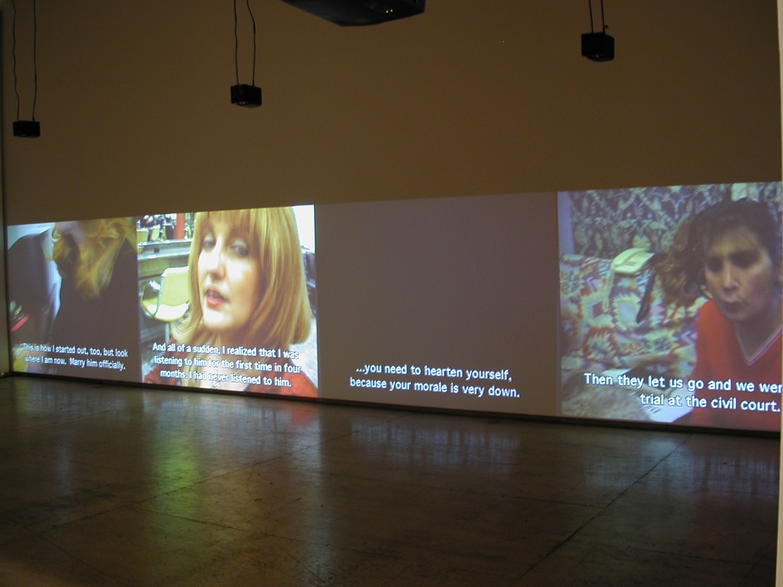 Women Who Wear Wigs , 1999 Installation at Lehmann Maupin view 2