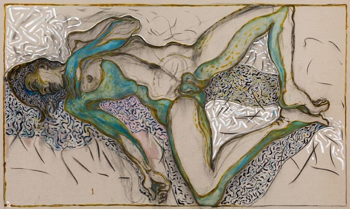 BILLY CHILDISH nude reclining, 2015