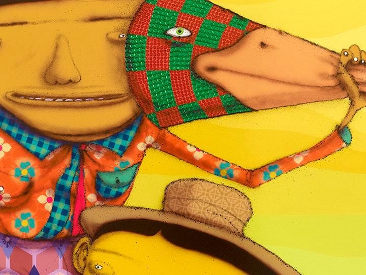 OSGEMEOS O Pato Rei (The King Duck) (detail), 2016