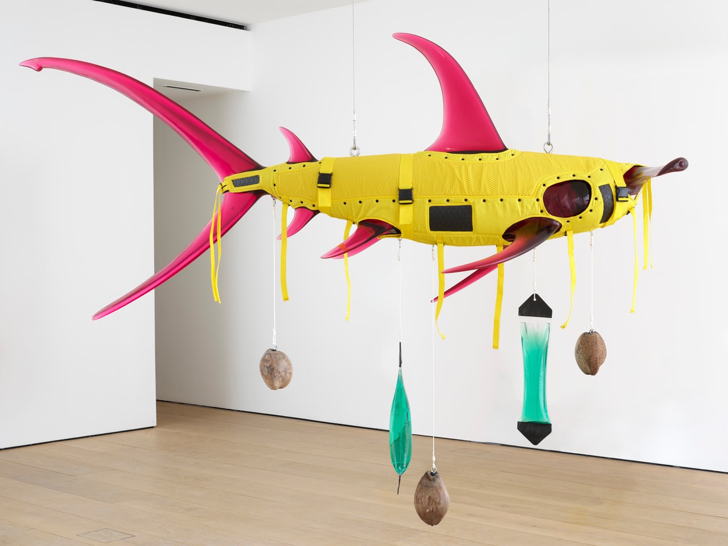 ASHLEY BICKERTON, Yellow-Magenta Shark, 2021